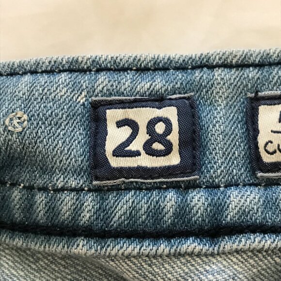 Miss Me Cuffed Capri Jeans Women 28 Blue Low Rise Distressed Embroidered 17200 - Picture 5 of 15